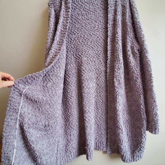 Only textured yarn long sweater cardigan grey, medium - Picture 4 of 7